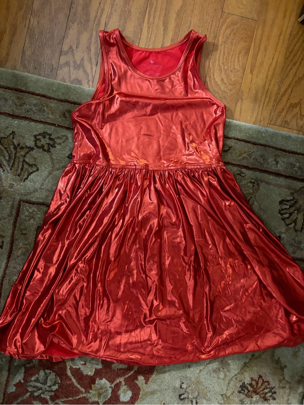 Pink Chicken Metallic Red Dress Girls Size 12Y Holiday Party